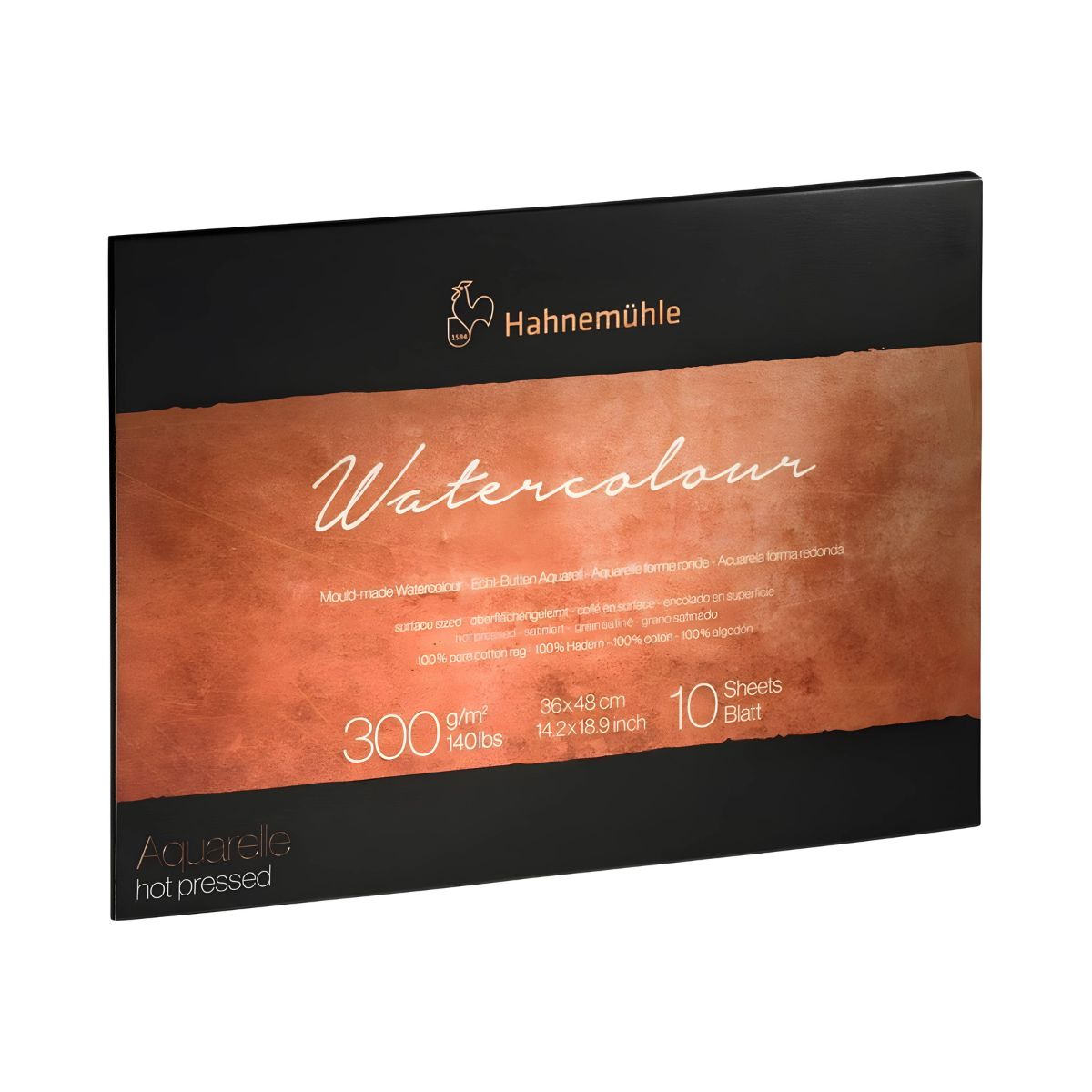Bloco de Papel para Aquarela Hahnemühle The Collection 300g/m² Textura Satinada com 10 Folhas