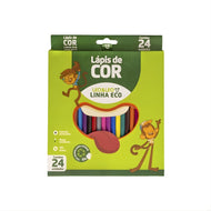 Estojo Lápis de Cor Resina Sextavado com 24 Cores 4222 - Leo & Leo