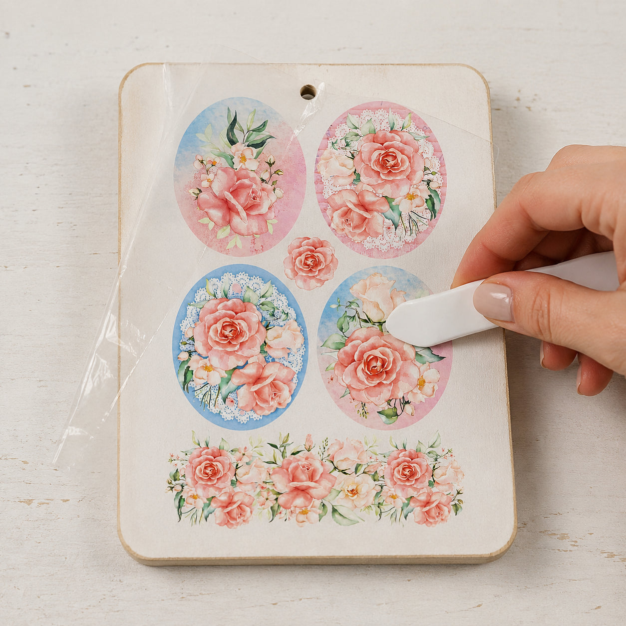 Transfer de Imagem Small Coleção Amor com Arte Flores 9,8x15cm para Artesanato e Decoração Tis1-002 - Litoarte