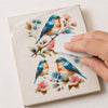 Transfer de Imagem Small Flores e Passarinhos Nos Galhos 9,8x15cm para Artesanato e Decoração Tis-010 - Litoarte