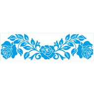 Stencil Rosas 8x28cm para Pintura Decorativa e Artesanato Ste-424 - Litoarte