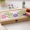 Stencil Rosas 8x28cm para Pintura Decorativa e Artesanato Ste-424 - Litoarte