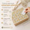 Estampa Adesiva Flores Coloridas Costura 1 32x45cm para Artesanato e Scrapbook Esta-010 - Litoarte