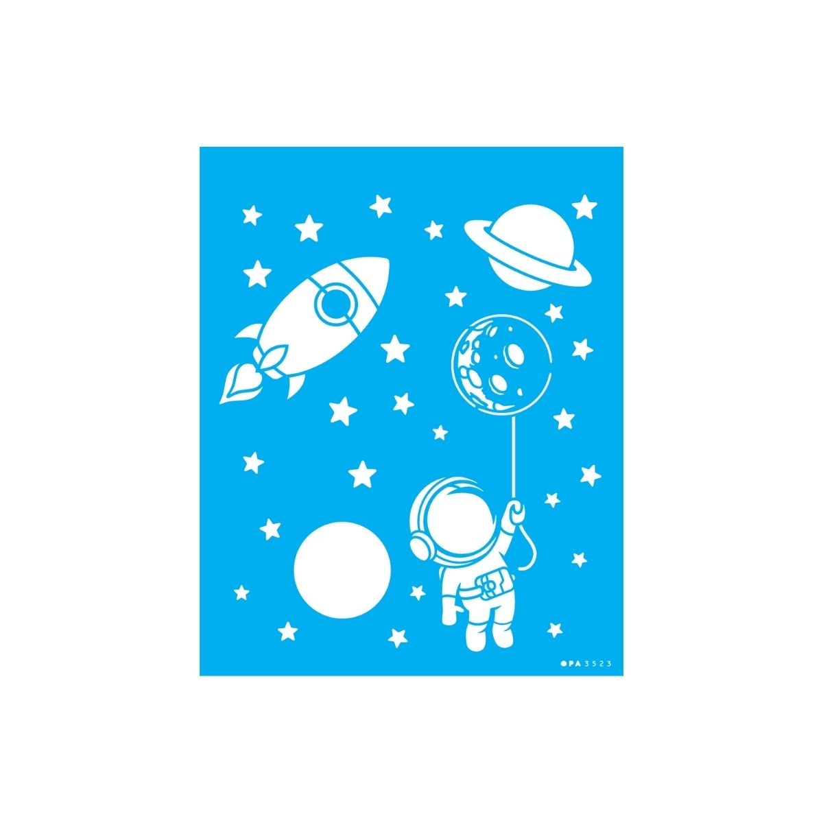 Stencil Opa 20x25cm - Infantil Astronauta  - 3523