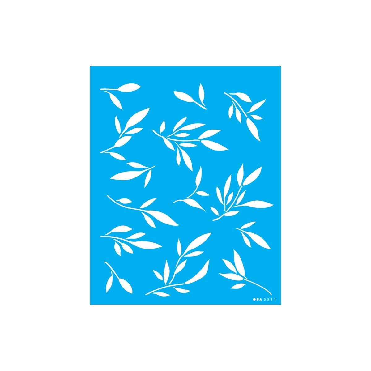 Stencil Opa 20x25cm - Folhas Vi  - 3521