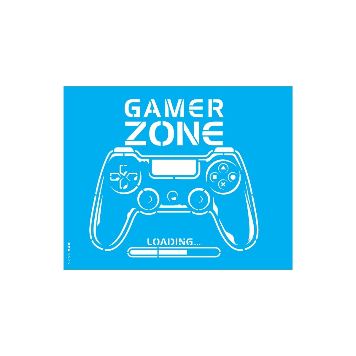 Stencil Opa 20x25cm - Videogame Gamer Zone  - 3529