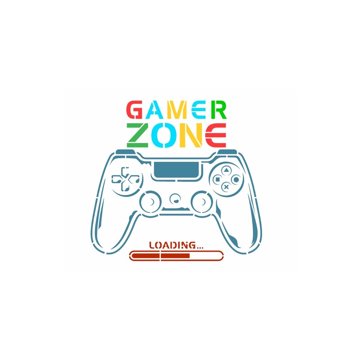 Stencil Opa 20x25cm - Videogame Gamer Zone  - 3529
