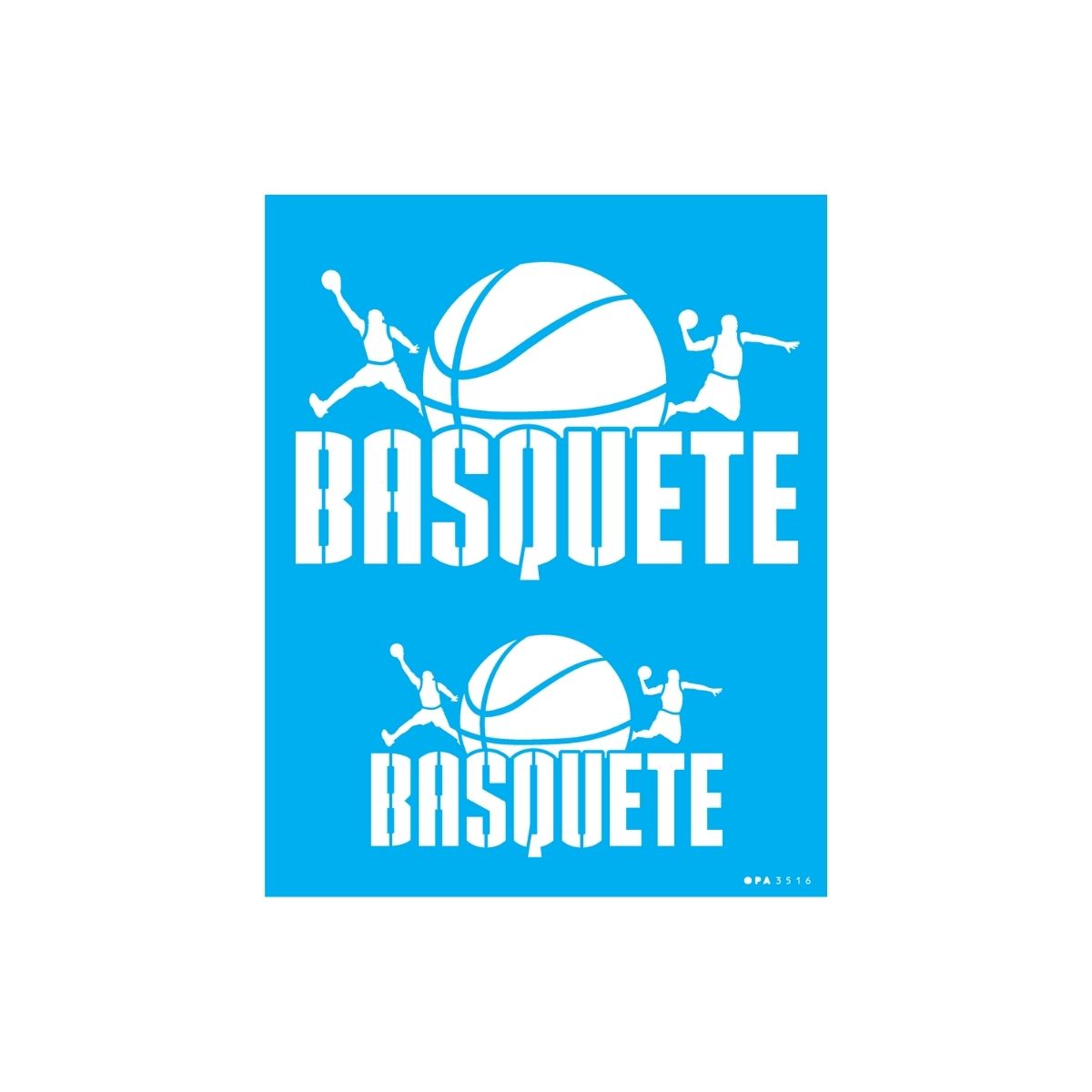 Stencil Opa 20x25cm - Esporte Basquete  - 3516