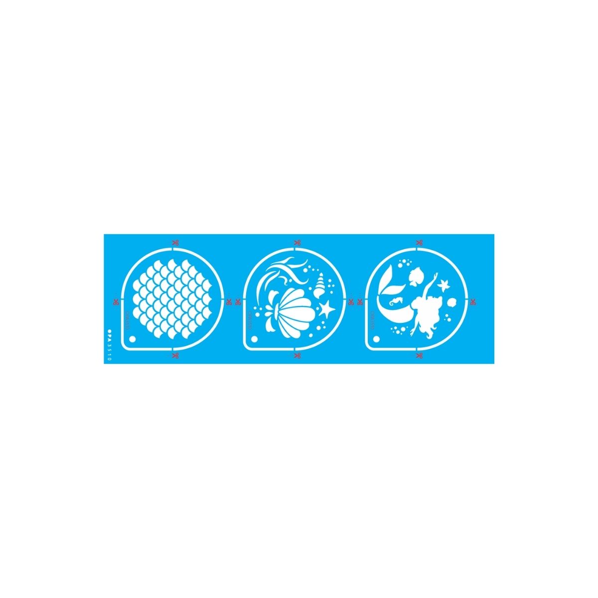 Stencil Opa 10x30cm - Pinta Rosto Sereia  - 3510