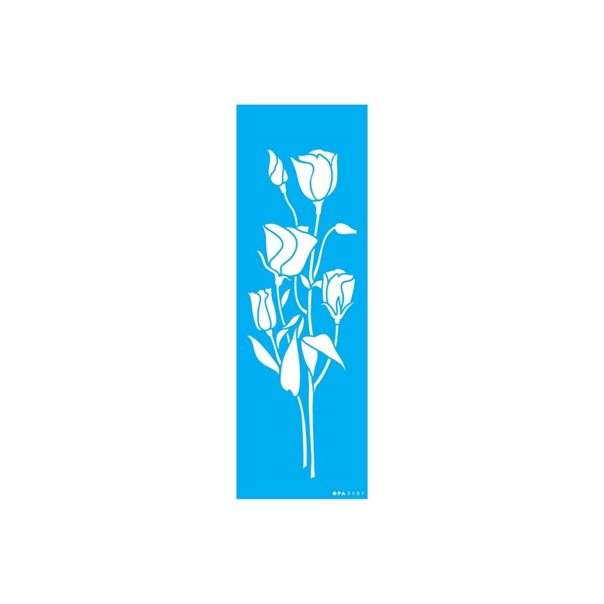 Stencil Opa 10x30cm - Flores Lisianthus  - 3507