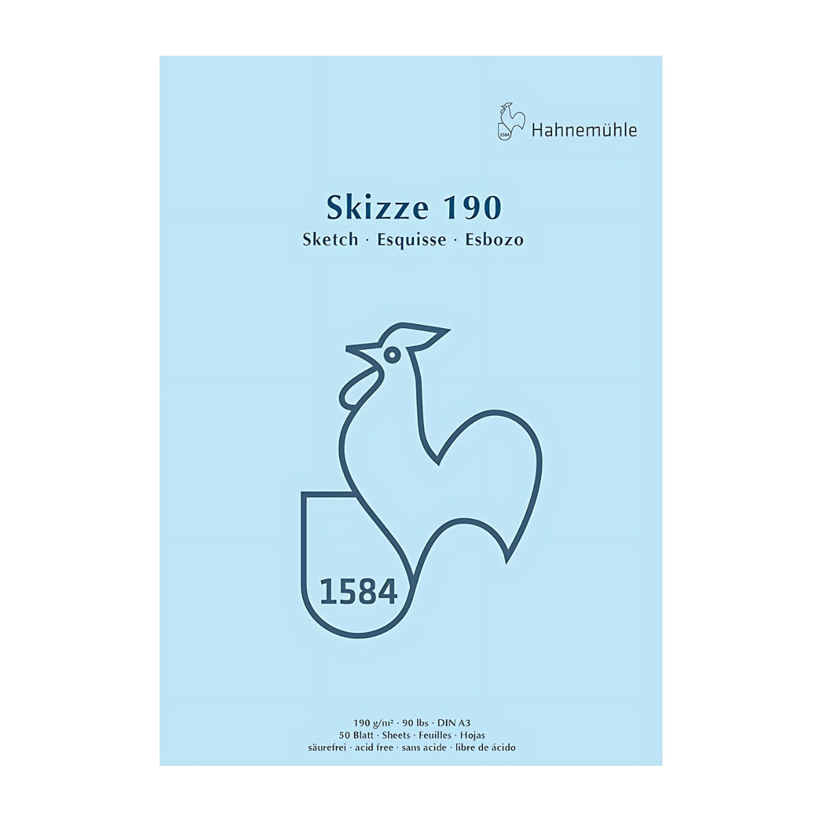Bloco de Papel para Desenho Hahnemühle Skizze Sketch 190g/m² Com 50 Folhas