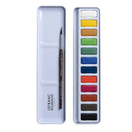 Estojo de Aquarela em Pastilha Lefranc & Bourgeois Studio com 12 Cores + Pincel - 301444