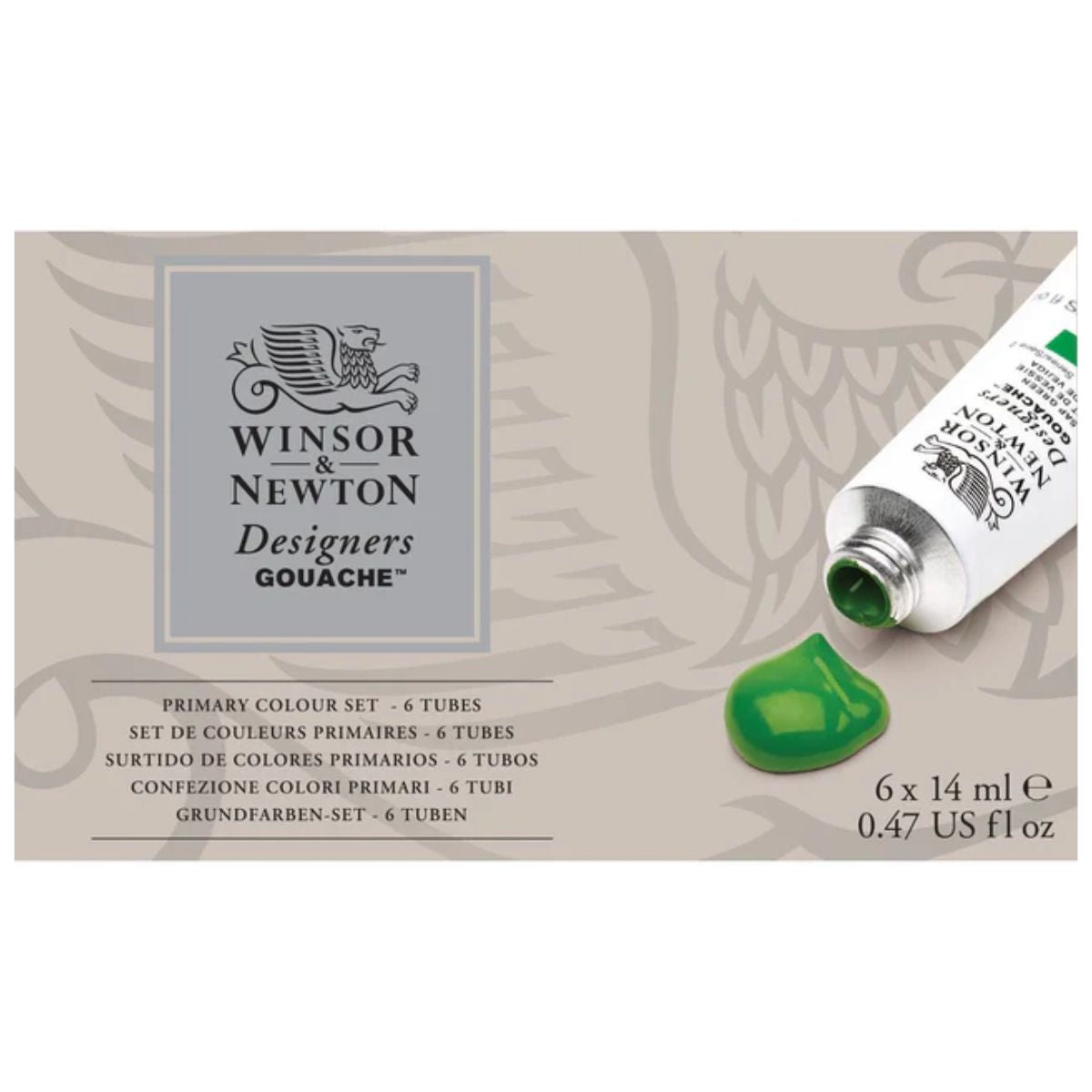 Estojo Tinta Guache Designers Winsor & Newton Primary 14ml com 6 Cores