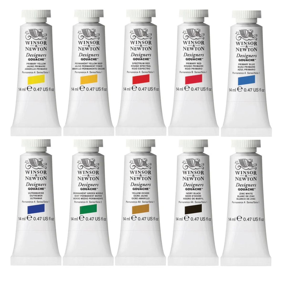 Estojo Tinta Guache Designers Winsor & Newton Introductory Set 14ml com 10 Cores