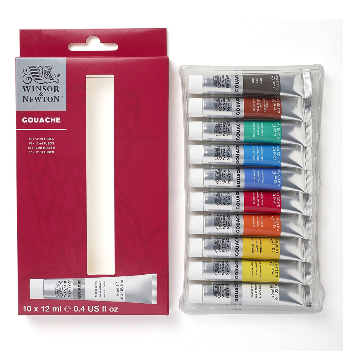 Estojo Tinta Guache Winsor & Newton 12ml com 10 Cores
