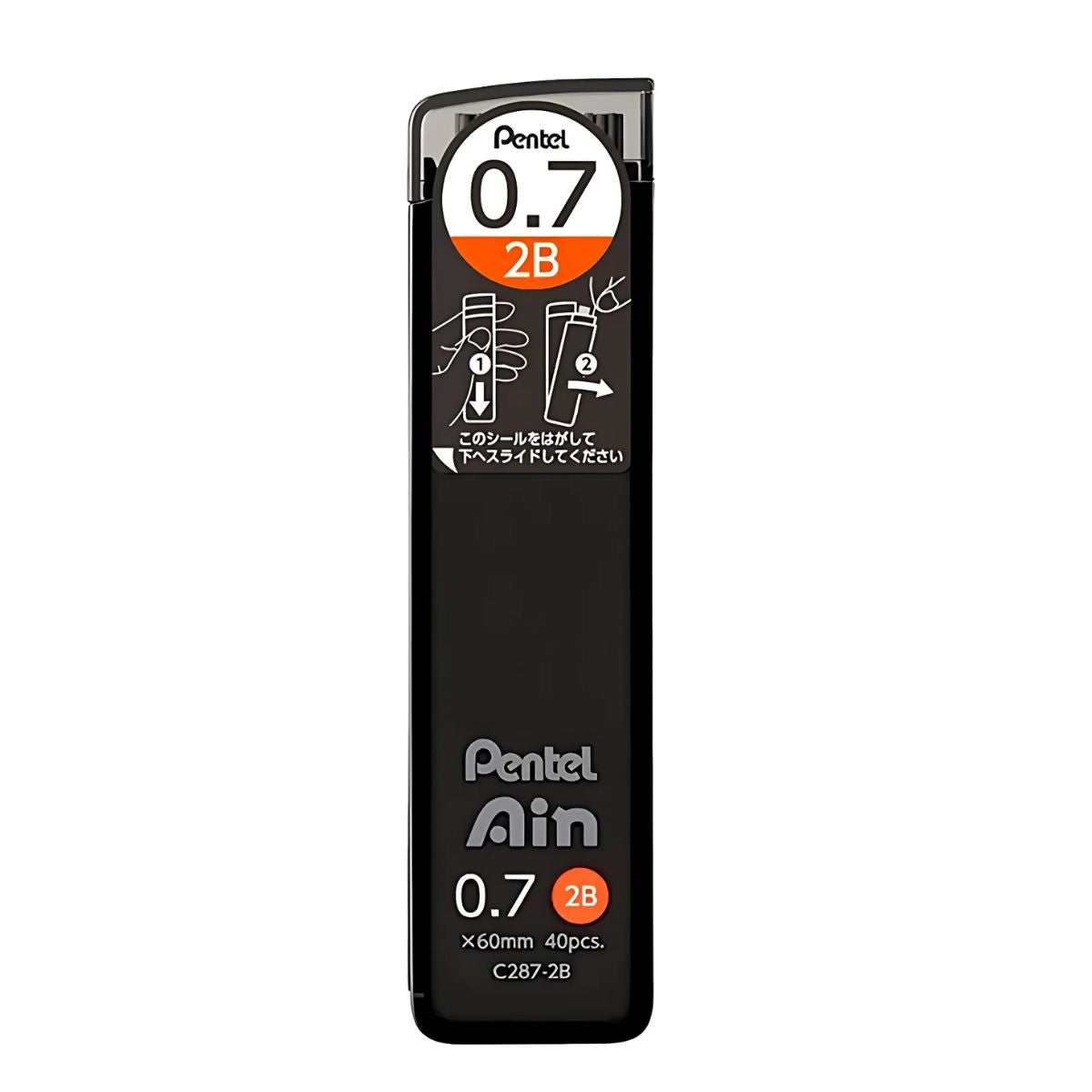 Tubo Mina Grafite Ain Stein 0.7Mm Pentel Com 40 Unidades