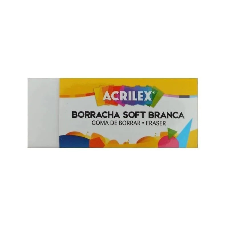 Borracha Soft Branca sem Pvc Que Não Esfarela para Lápis - Acrilex
