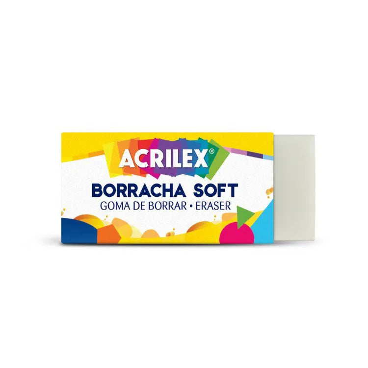 Borracha Soft Branca sem Pvc Que Não Esfarela para Lápis - Acrilex