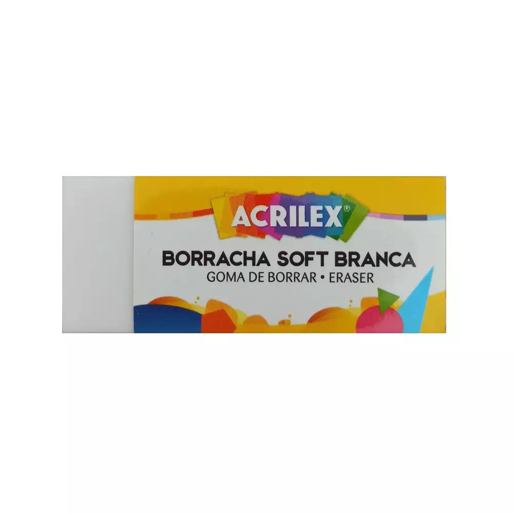 Borracha Soft Branca sem Pvc Que Não Esfarela para Lápis - Acrilex