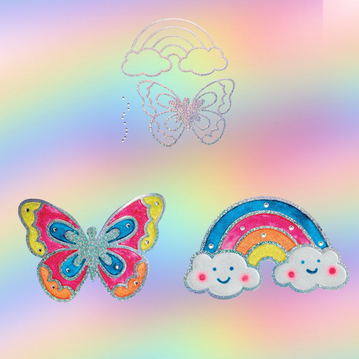 Kit Adesivos Decorativos Borboleta e Arco-íris Creativity For Kids 6272900 - Faber-castell