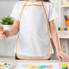 Avental Infantil Plástico Branco 48x39cm para Pintura e Atividades Artísticas - Brw
