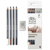 Estojo Lápis Desenho e Esboço Studio Collection Winsor & Newton Crayon Sketching com 5 Peças