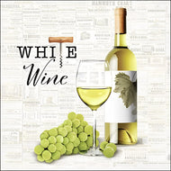 Guardanapo para Decoupage Ambiente 33x33cm com 20 Unidades - Vinho Branco