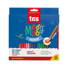 Estojo Lápis de Cor Mega Aquarelável com 24 Cores + Pincel - Tris