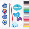 Estojo Lápis de Cor Mega Aquarelável com 24 Cores + Pincel - Tris