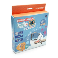 Quebra-cabeça 3d para Colorir Fundo do Mar com 26 Peças 91672 - Leo & Leo
