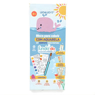 Bloco de Colorir com Aquarela Opp Bag Fundo do Mar + Pincel 91823 - Leo & Leo