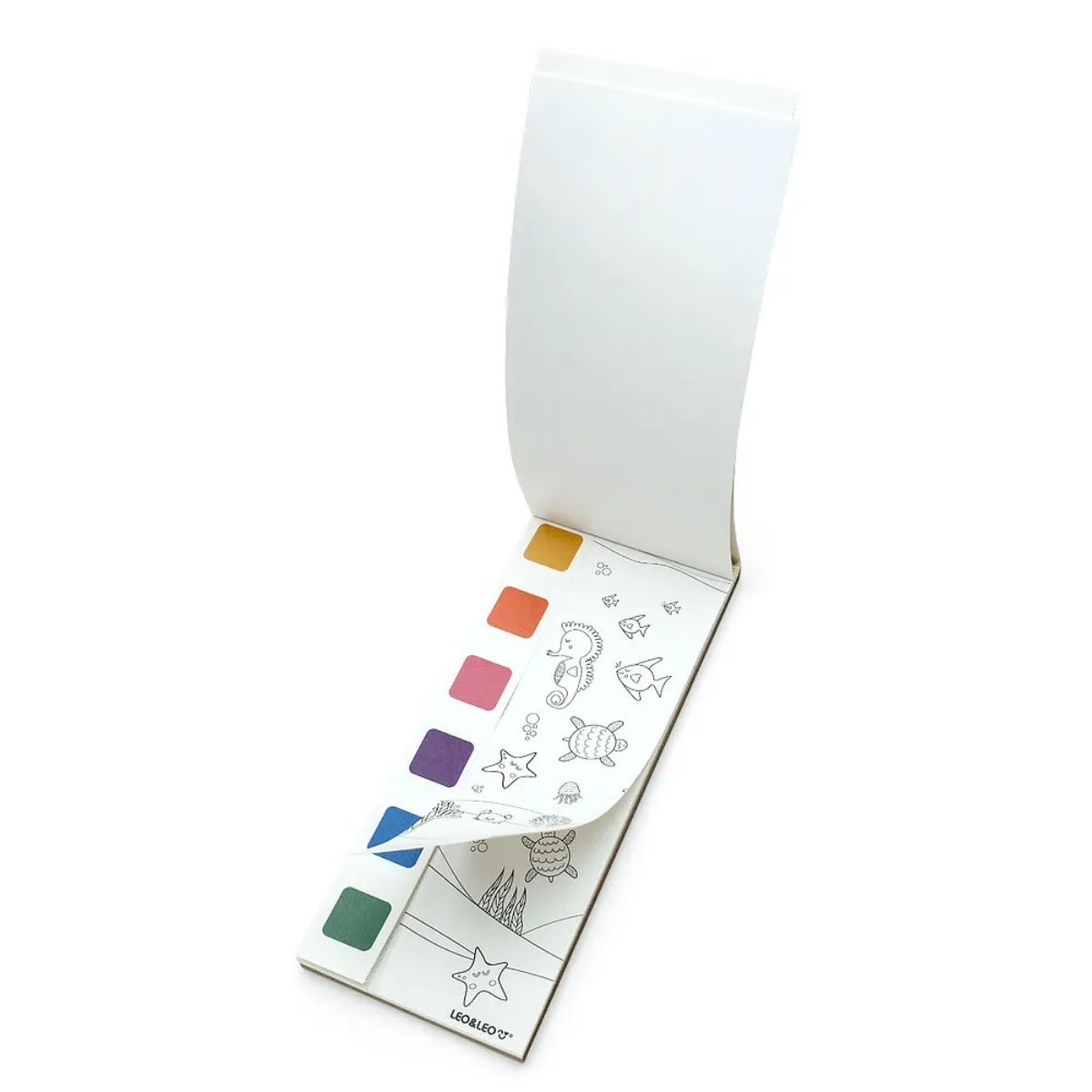 Bloco de Colorir com Aquarela Opp Bag Fundo do Mar + Pincel - Leo & Leo 91823