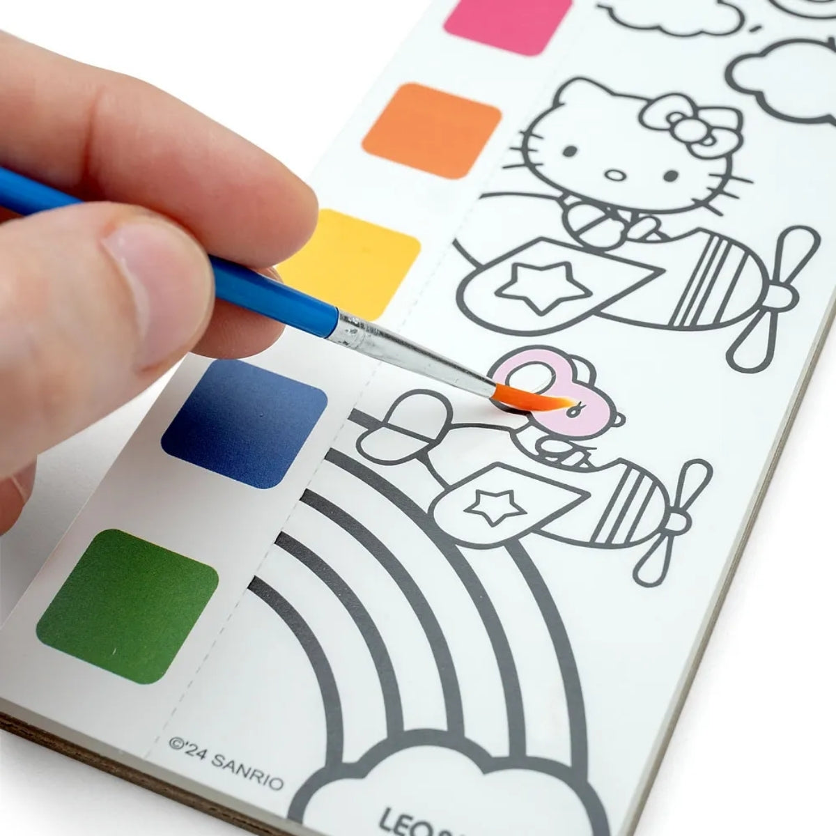 Bloco de Colorir com Aquarela Opp Bag Hello Kitty + Pincel - Leo & Leo 91825