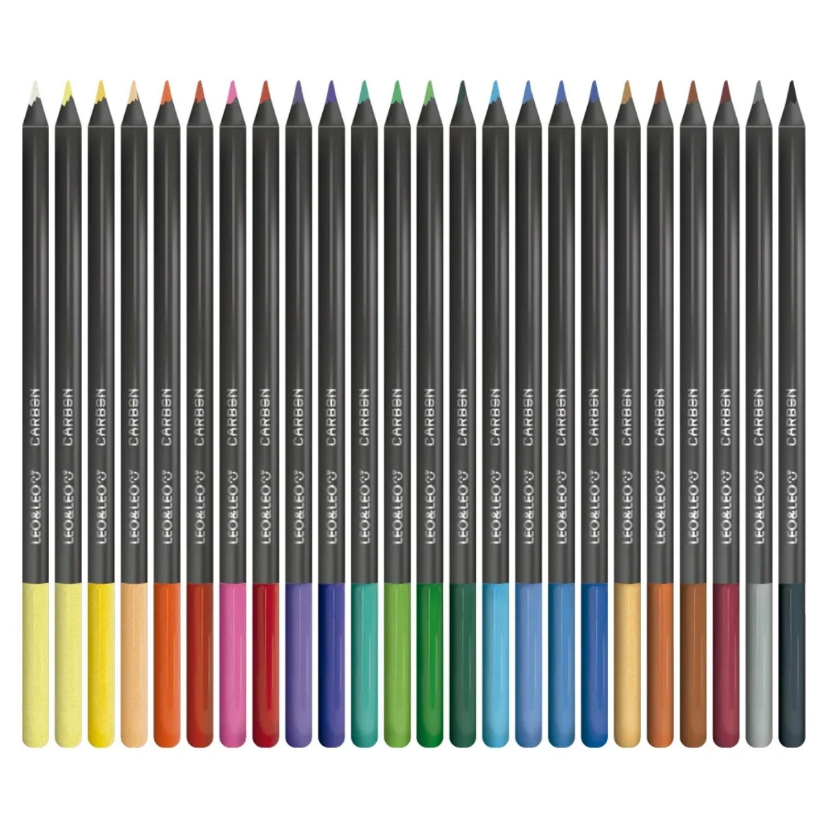 Estojo Lápis de Cor Carbon com 24 Cores - Leo & Leo 4431