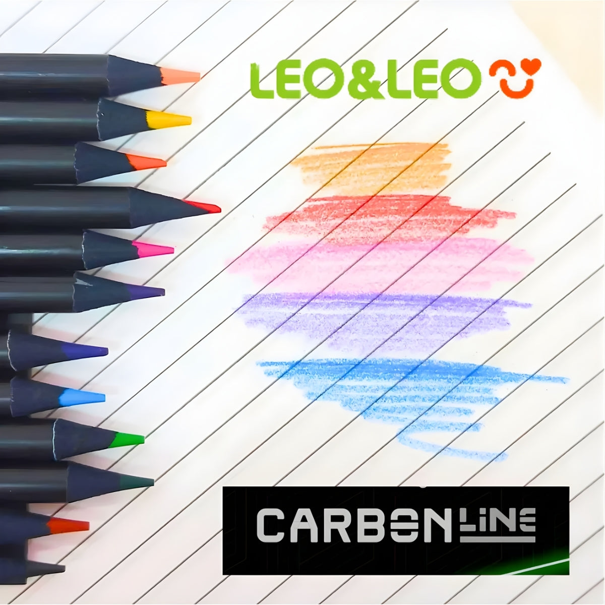 Estojo Lápis de Cor Carbon com 50 Cores - Leo & Leo 94433