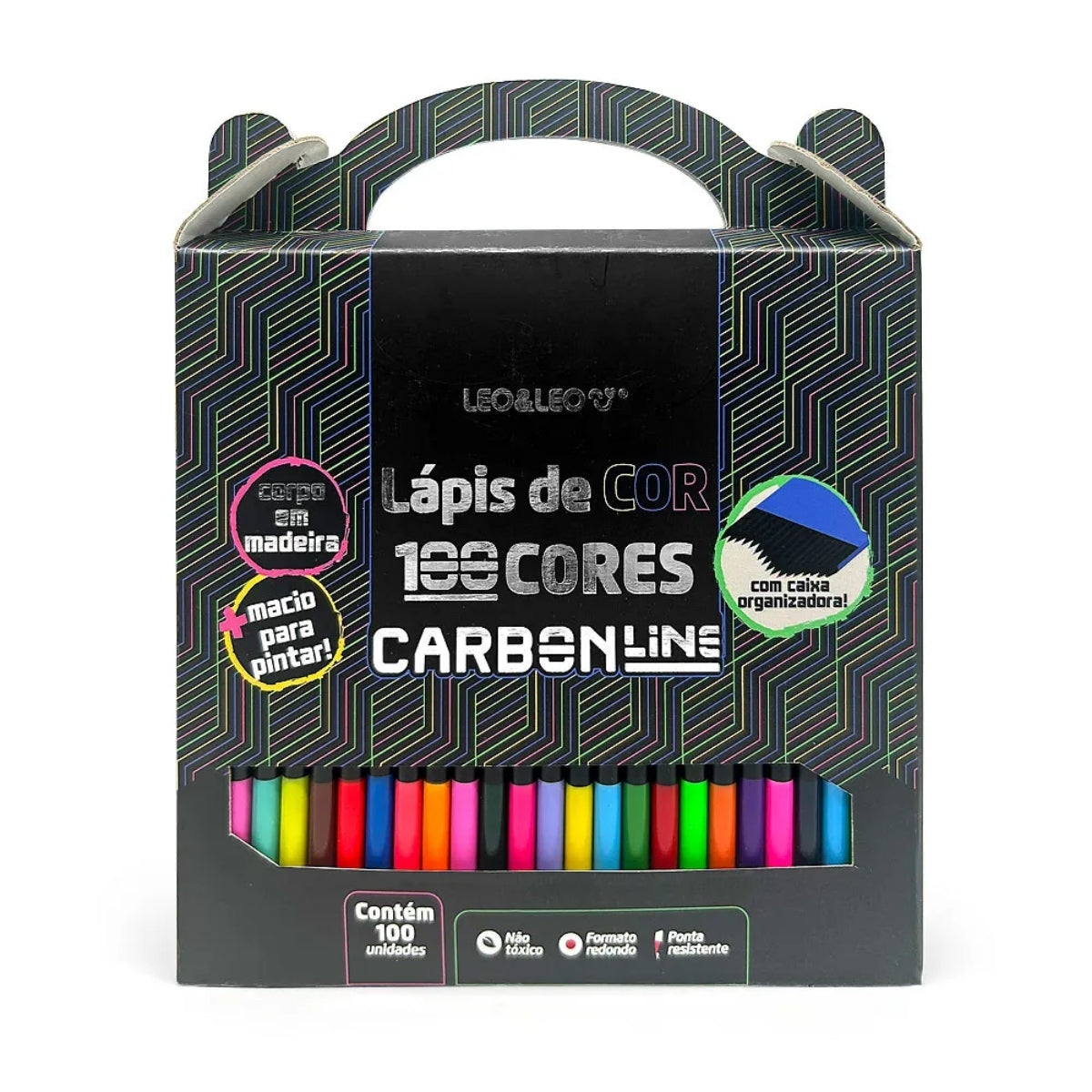 Estojo Lápis de Cor Carbon com 100 Cores - Leo & Leo 94420