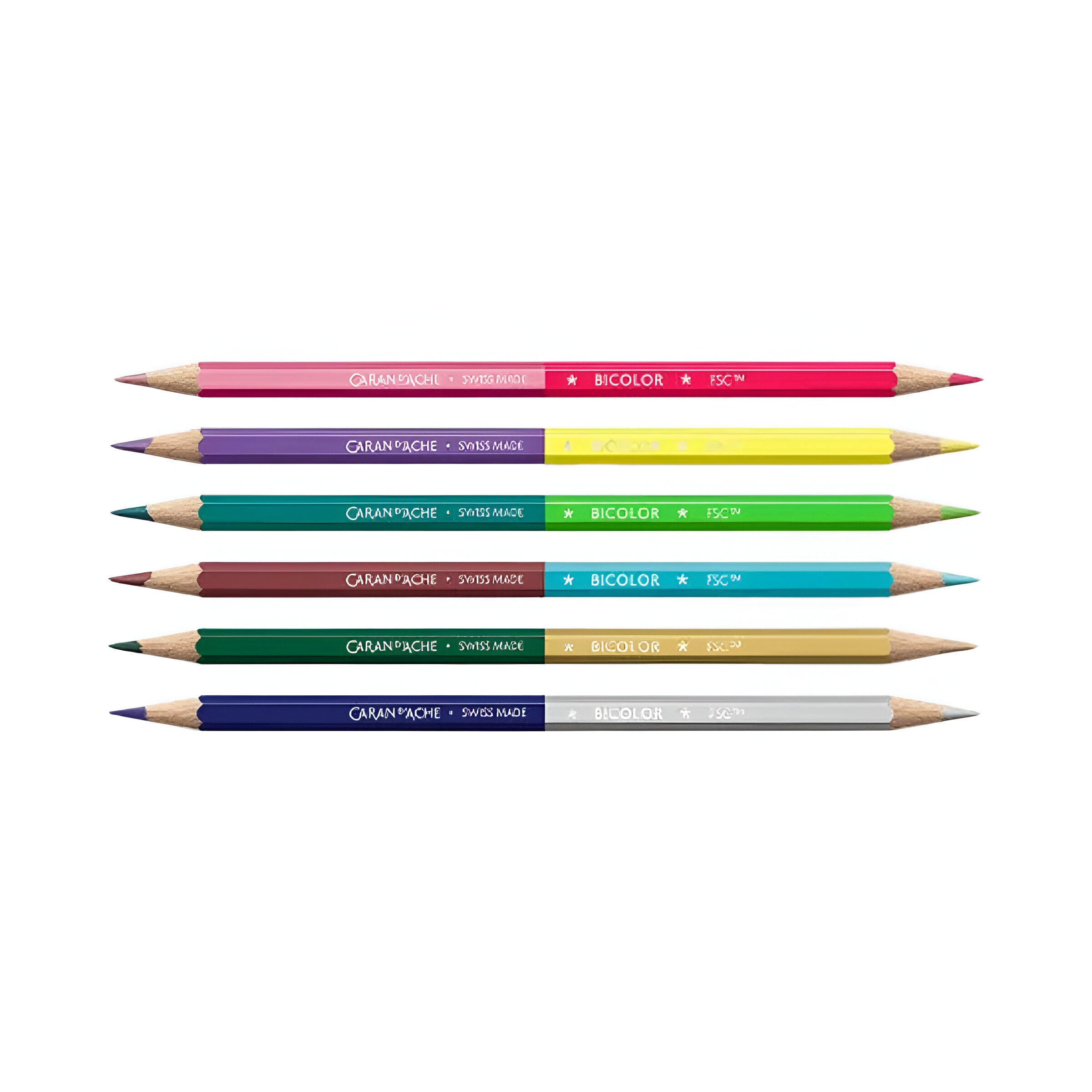 Lápis de Co Bicolor Caran D'ache Prismalo Claim Your Style com 6 Lápis (Edicao Especial)