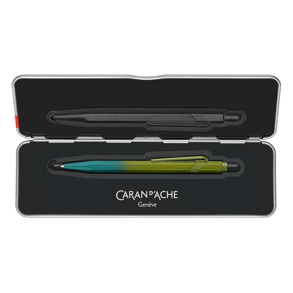 Caneta Esferográfica 849 Caran D'ache Claim Your Style com Estojo de Lata - Arctic Green