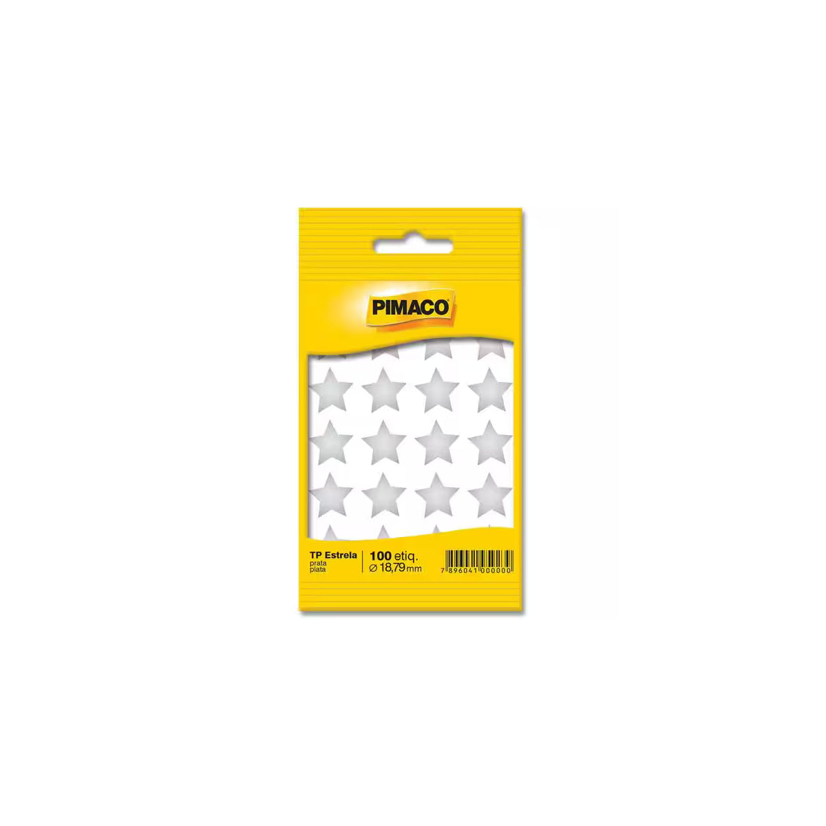 Etiqueta Adesiva Estrela Prata 18,79mm com 100 Unidades para Decoração e Personalização - Pimaco