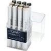Estojo Marcador Copic Sketch Ponta Dupla com 12 Cores Cinza Quente
