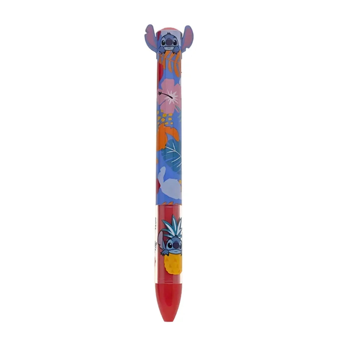Caneta Bicolor Retrátil Stitch Ponta 1,0 Azul e Vermelho - Molin