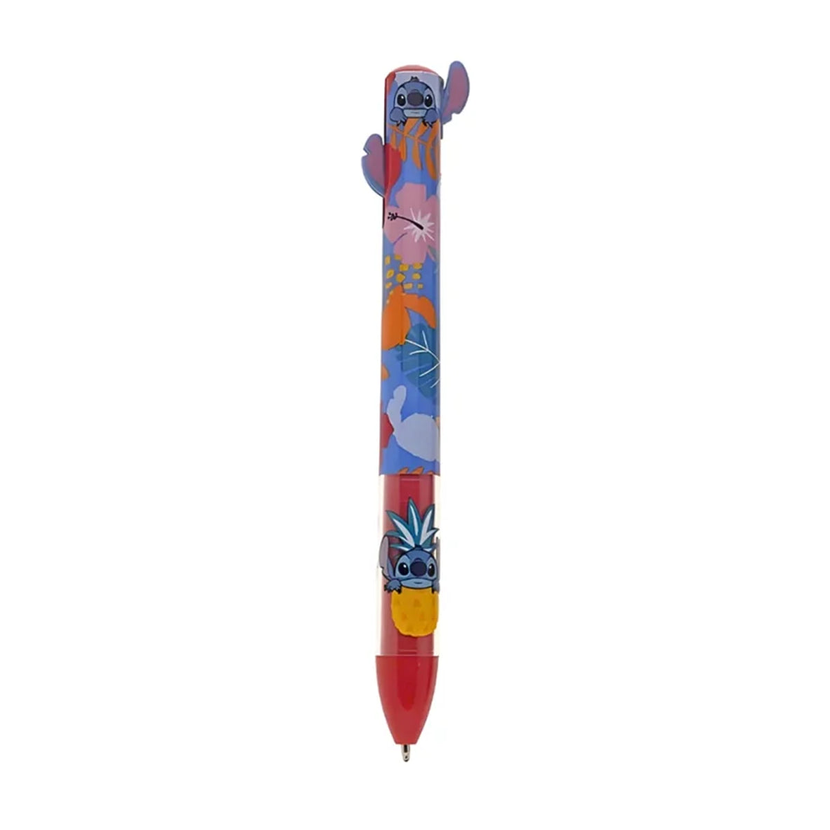 Caneta Bicolor Retrátil Stitch Ponta 1,0 Azul e Vermelho - Molin