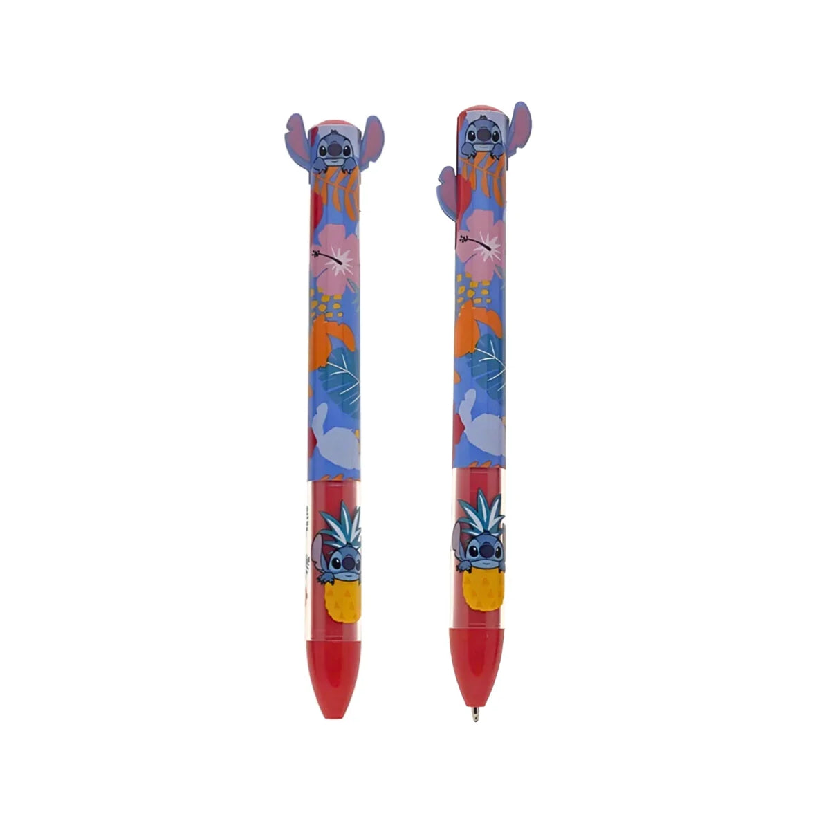 Caneta Bicolor Retrátil Stitch Ponta 1,0 Azul e Vermelho - Molin