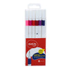 Estojo Caneta Fineliner Ponta 0,4 com 6 Cores Tons Lilás/vermelho - Molin