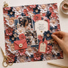 Papel para Scrapbook Estampas Basicas Coleção Floral 3d Flores Coloridas Diversas 30,5x30,5cm para Scrapbook e Papelaria Criativa Sbb-220 - Litoarte