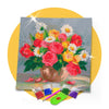 Kit de Pintura com Diamante 40x40cm - Arranjo de Flores