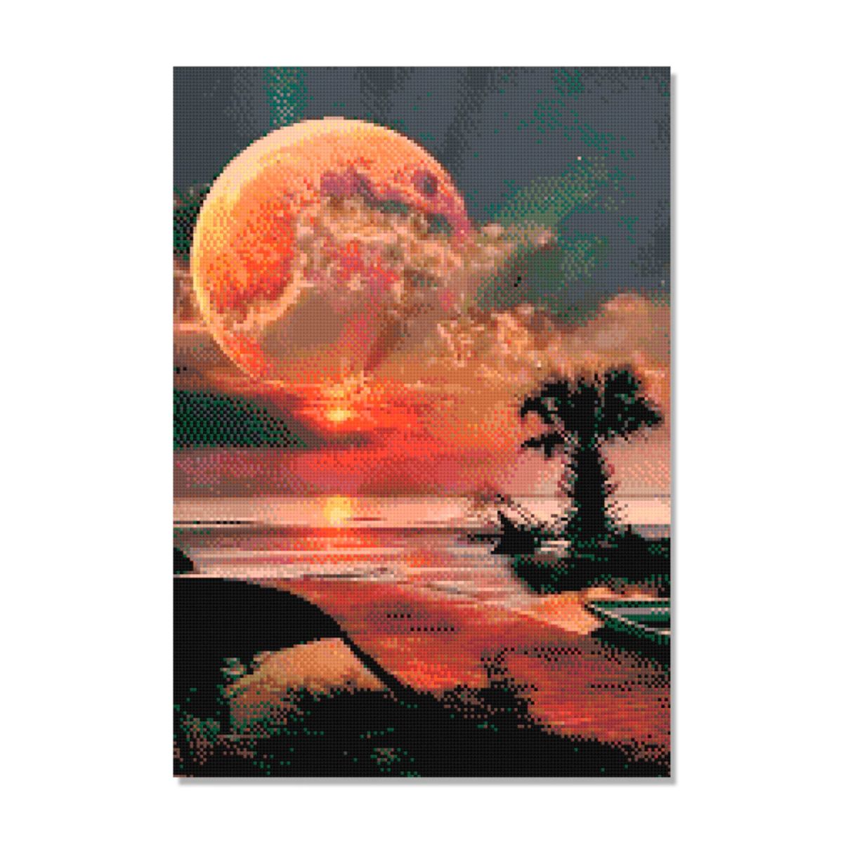 Kit de Pintura com Diamante 42x60cm - por do Sol