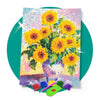 Kit de Pintura com Diamante 30x42cm - Vaso de Girassóis