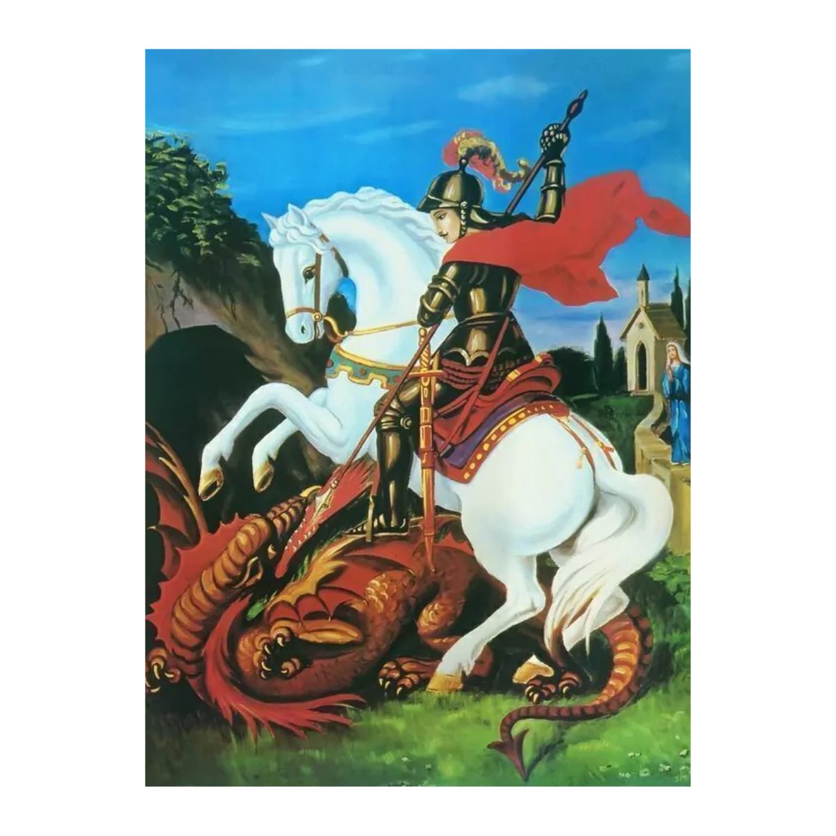 Kit de Pintura com Diamante 30x42cm - São Jorge