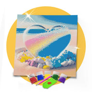 Kit de Pintura com Diamante 40x40cm - Coração Suave